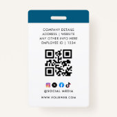 Minimal Business Employee Photo | ID Card Badge (Achterkant)