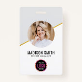 Minimal Business Employee Photo | ID Card Badge (Voorkant)