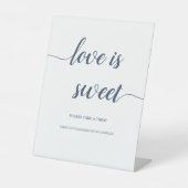 Minimal Calligraphy Script Love is Sweet Reclamebord Met Voetstuk (Voorkant)