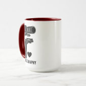 Minimal Camera Illustration Photography Mug (Devant gauche)