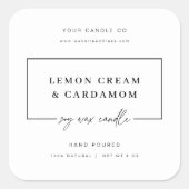 Minimal Candle Sticker Business Product Jar Label (Voorkant)