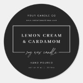 Minimal Candle Tin Sticker Zakelijk Product Label (Voorkant)