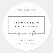 Minimal Candle Tin Sticker Zakelijk Product Label (Voorkant)