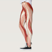 Minimal Candy Flow Leggings – Modern Holiday Wave  (Gauche)