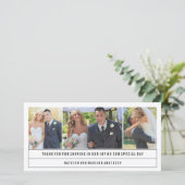 Minimal | Carte photo mariage Merci (Debout devant)