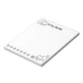 Minimal Cat Doodle Notepad Notitieblok (Gedraaid)
