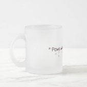 Minimal Cat Paw Lovers Frosted Mug (Gauche)