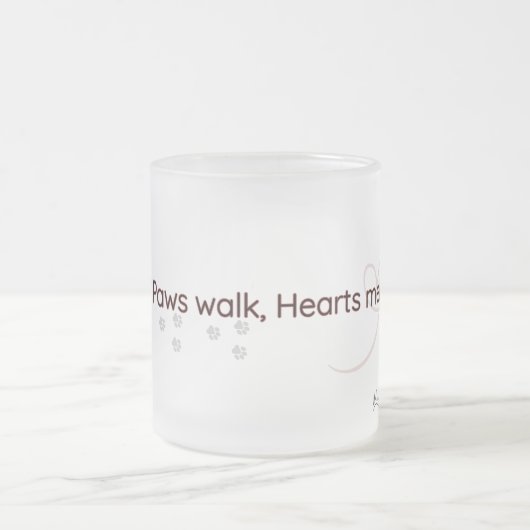 Minimal Cat Paw Lovers Frosted Mug (Centre)