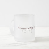 Minimal Cat Paw Lovers Frosted Mug Matglas Koffiemok (Voorkant links)