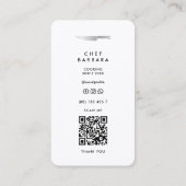 Minimal Chef Cateraar Slager Keukenmes Wit Visitekaartje (Achterkant)
