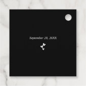 Minimal Chic Bedankt Black White Huwelijkscadeaus Bedankjes Labels (Achterkant)