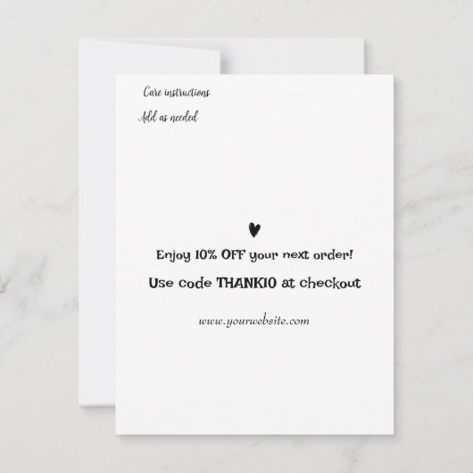 Minimal Chic: Boetiek Dank je Kaart (Achterkant)