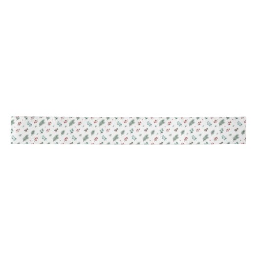 Minimal Christmas Pattern, Pine & Berries  Lint (Voorkant)