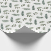 Minimal Christmas Pine Pattern, Scandi Style Cadeaupapier (Hoek)