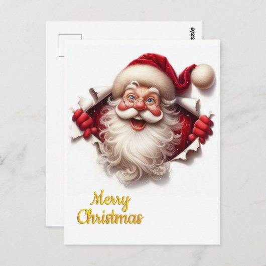 Minimal Christmas Postcard | Line Art | KalirARTS Briefkaart (Voorkant / Achterkant)