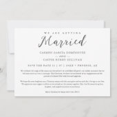 Minimal Christmas Wedding Photo Cute Script Save The Date (Achterkant)