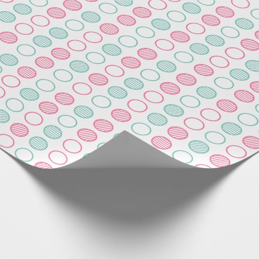 Minimal Circle Grid Pattern Cadeaupapier (Hoek)