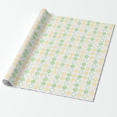 Minimal Circle Grid Pattern Cadeaupapier (Uitgerold)