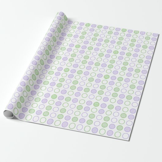 Minimal Circle Grid Pattern Cadeaupapier (Uitgerold)
