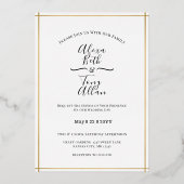 MInimal Classic Custom Gold Foil Folie Uitnodiging (Voorkant)