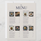 Minimal Classic Restaurant Menu Images QR Code (Devant)