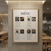 Minimal Classic Restaurant Menu Images QR Code