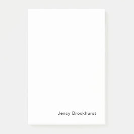 Minimal Classic White Masculine Design Post-it® Notes