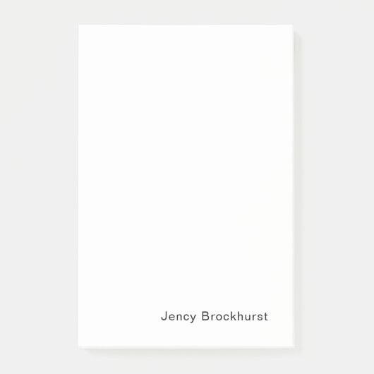 Minimal Classic White Masculine Design Post-it® Notes (Voorkant)