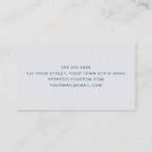 Minimal Classy Blue Tandarts logo Modern Visitekaartje (Achterkant)