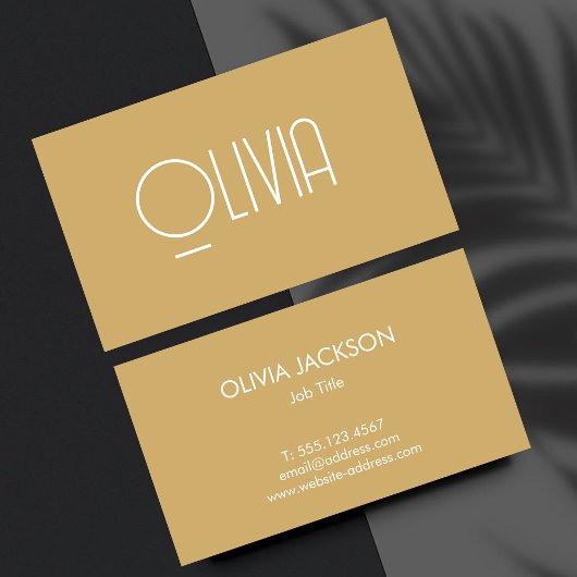 Minimal Clean Beige Boho  Visitekaartje