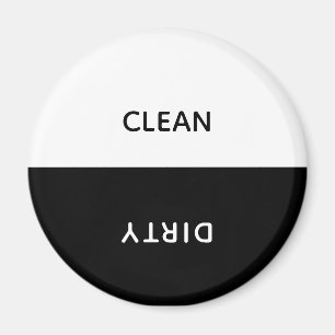 Minimal Clean Dirty Dishwasher Sign Magnet