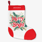 Minimal Clean Simple Xmas Rood Wit Kleine Kerstsok (Voorkant)