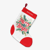 Minimal Clean Simple Xmas Rood Wit Kleine Kerstsok (Voorkant (Hangend))