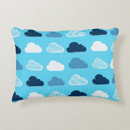 Minimal Clouds Pattern – Blue Sky Vibes Accent Kussen
