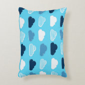 Minimal Clouds Pattern – Blue Sky Vibes Accent Kussen (Voorkant(Verticaal))