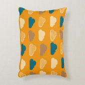 Minimal Clouds Pattern – Orange Sky Vibes Accent Kussen (Voorkant(Verticaal))