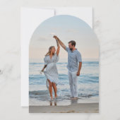 Minimal Coastal Seashell Wedding Save the Date Kaart (Achterkant)