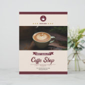 Minimal Coffee Shop Flyer Template (Debout devant)