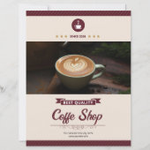 Minimal Coffee Shop Flyer Template (Devant)
