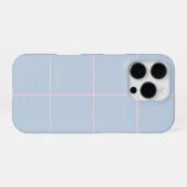Minimal Color Grid Check Pattern iPhone Hoesje (Achterkant horizontaal)