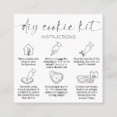Minimal Cookie Decorating Care Kaart Elegant Logo Vierkante Visitekaartje (Voorkant)