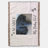 Minimal Cream Blush Pet Photo Deken (Voorkant Verticaal)