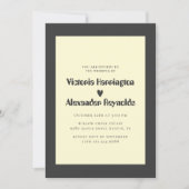 Minimal Cream Typography Wedding Invitation (Devant)