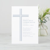 Minimal Cross Holy Communion Invitation (Debout devant)