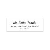Minimal Custom Address Stamp for Family Mail Rubberstempel (Gestempeld)