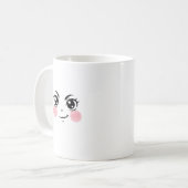 Minimal Cute Anime Face Mug (Devant gauche)