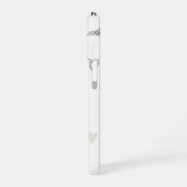 Minimal Cute Reindeer Christmas Pattern iPhone 16 Hoesje (Linkerkant)