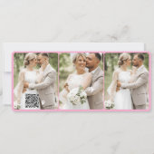 Minimal Destination Wedding Boarding Pass Invite Kaart (Achterkant)