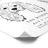 Minimal Dog Signature Drinken Bruiloft Pet Bar Tek Poster (Hoek)