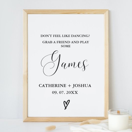 Minimal Dont voelt als dansen speel een spelteken Poster